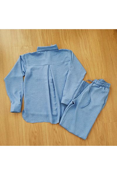 EKAY Shirt Linen Bottom Top 2 Piece Set (Pants Boy 104cm)