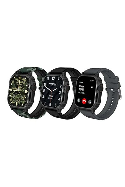 HAINOTEKO ساعة هاينو تيكو SQ-1 الذكية الصغيرة بشاشة AMOLED كاملة، مع 3 أزواج ...