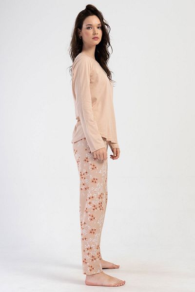 VİENETTA Women's Cotton Long Sleeve Pajama Set, 403180
