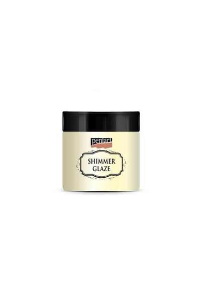 Pentart Shimmer Glaze Paste Pearl White - 150ml