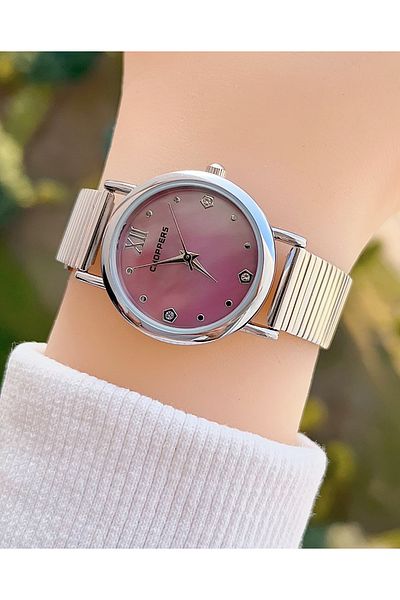 Weluxa Dial Silver Color Steel Cord Women Wrist Watch