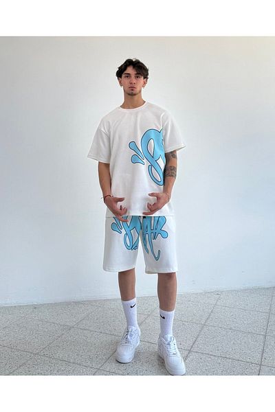zaee S. Printed Shorts T-Shirt Set