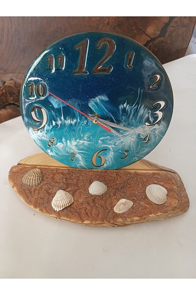 oliveforestwood Clock (Olive Tree and Epoxy)