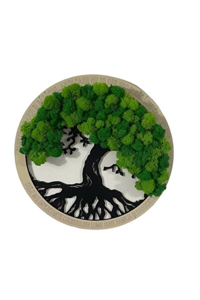 ALVAL Tablou copacul vietii decorat cu licheni naturali stabilizati, gravat c...