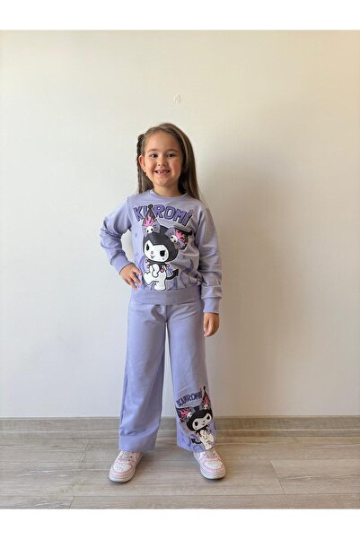 LİLLYPİCCA Kız Çocuk 2'li Takım Karakter Desenli Sweatshirt ve Geniş Bol Paça Pantolon