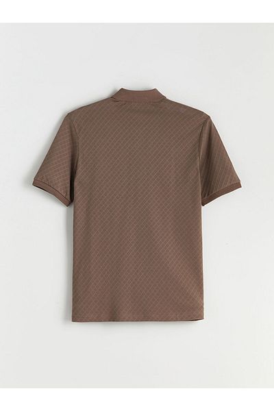 LC Waikiki Ecru Polo Neck Mercerized Look Men's T-Shirt
