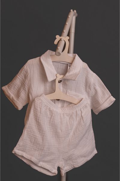 ARA Atelier Muslin shirt and shorts set for children