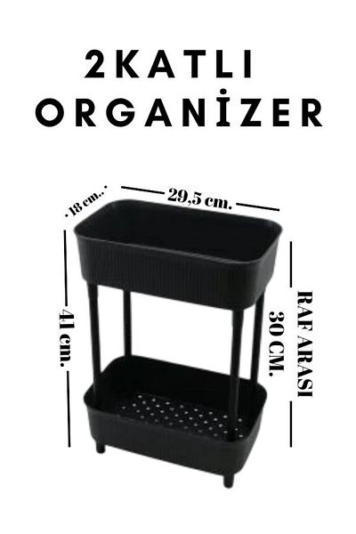 Harvey 2 Tier Organizer Bathroom Mutak Rack, Cabinet under Counter under Sink Detergent Rack, Tier Organizer