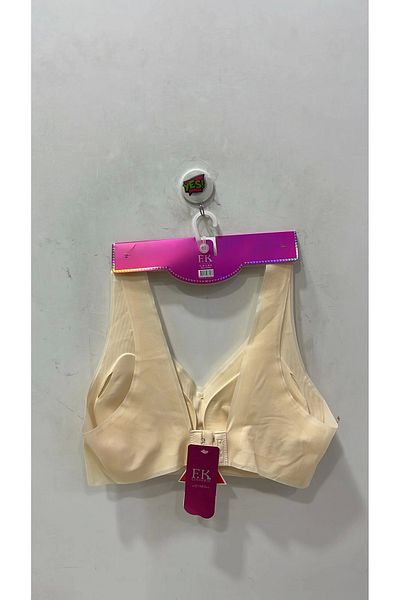 F.K Women's Laser Cut Underwire Lightweight Supported Skin Bra - 1245