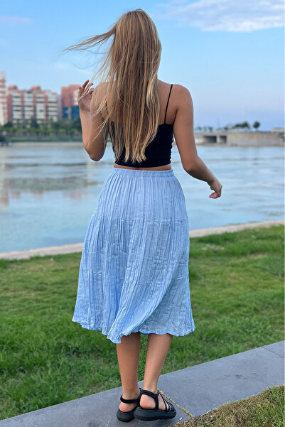 DSB Şile Bezi Orta Boy Yazlık Etek Astarlı %100 Pamuklu 70cm