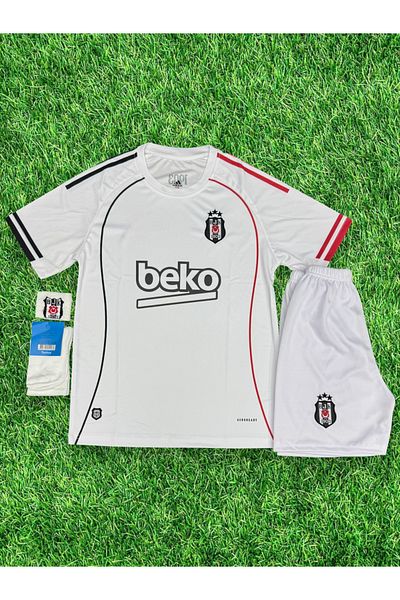 Quaxram Orkun KÖKÇÜ-10 Çociktas New Season Set de 4 tricouri de fotbal pentru copii - alb