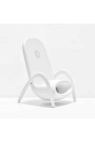 OEM Phone Stand with Wireless Charging and Sound Amplification, White