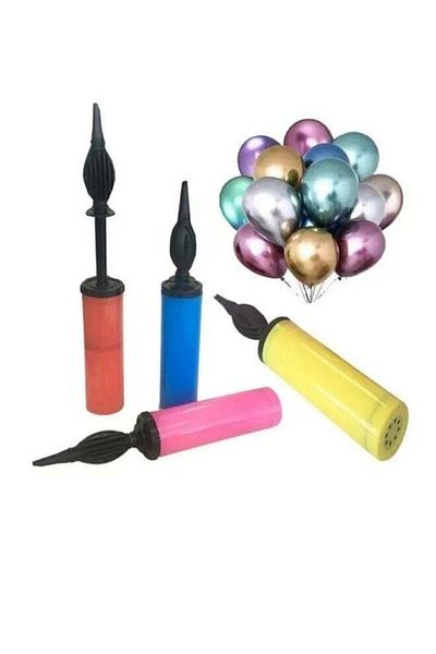 Rally Hand Pump for Balloon Inflation with Colored Balloons - Easy to Use, Ideal for Parties and Events