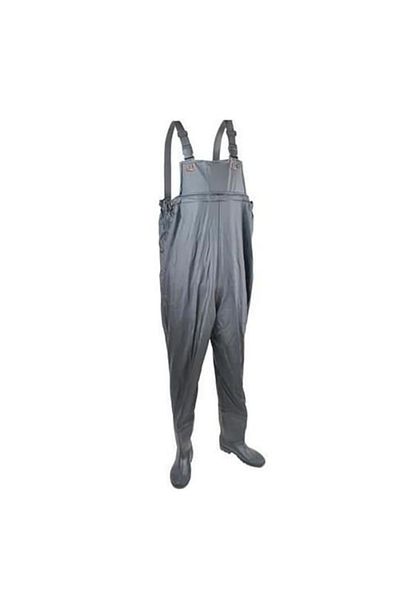 Glow Goods Pantaloni de pescuit cu bretele reglabile și ghete, mărimea 44