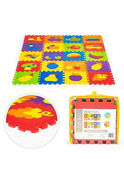 Ecotoys Educational Foam Mat EVA with 20 Pieces, 148x119cm, Multicolor