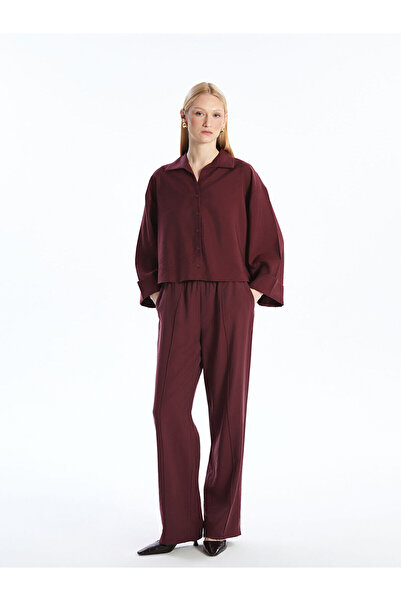 LC Waikiki Nevavm Women's Pants with Elastic Waist and Difference in Color