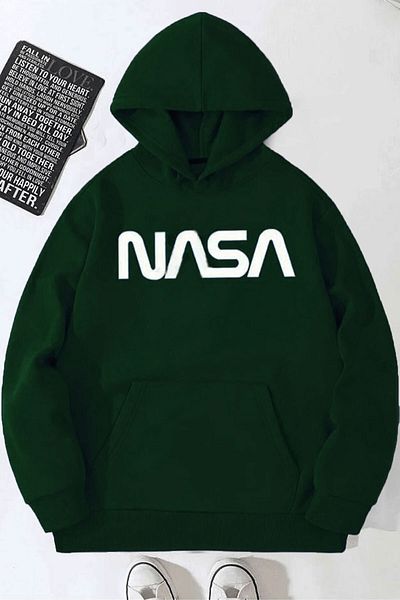 Boi Unisex NASA Printed Hooded Sweatshirt