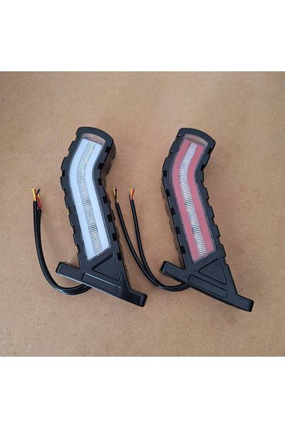 BGRJ Automotive Red and white marker horns, 12-24V, dynamic signaling, K9921