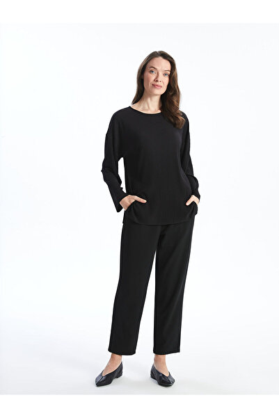 LC Waikiki Nevavm Women's Pants with Elastic Waist and Difference in Color