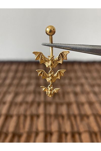 Rupen Kraft 316 L Surgical Steel Anti Allergic Bat Model Dangle Belly Piercing