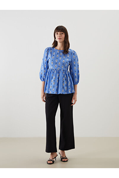 LC Waikiki Nevavm Women's Pants with Elastic Waist and Difference in Color