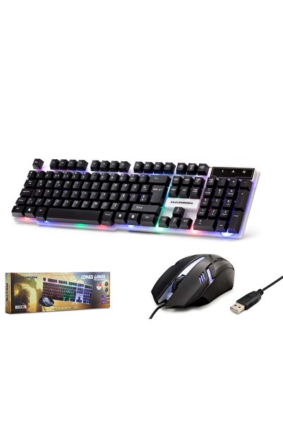 HADRON Oyun Ledli Q Klavye - Mouse Set H8370