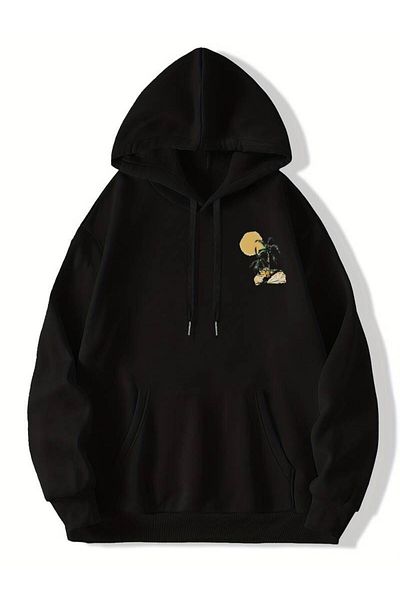 Boi Beach Printed Hooded Sweatshirt