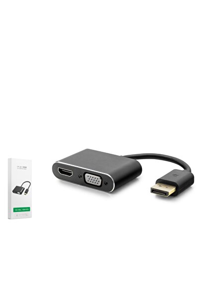 HADRON Hdx7822 Dısplay (M) To Hdmı Vga (F) Adaptör 4k 1080p 22cm Siyah