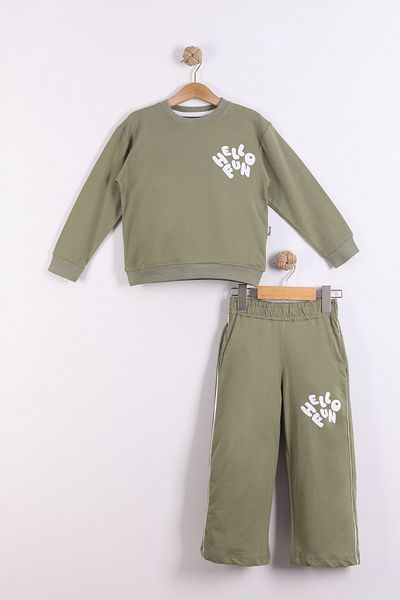 Mixima 3-4-5-6 Years Old Girl's Two Thread Seasonal Bottom Top Double Tracksuit Set (Get the Exact Size)