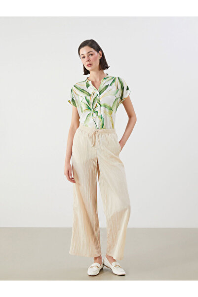 LC Waikiki Özmarka Νέα Σεζόν Γυναικείο Παντελόνι με Ελαστική Μέση και Φαρδιά ...