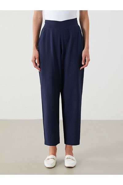 LC Waikiki Elastic Waist Textured Women's Trousers