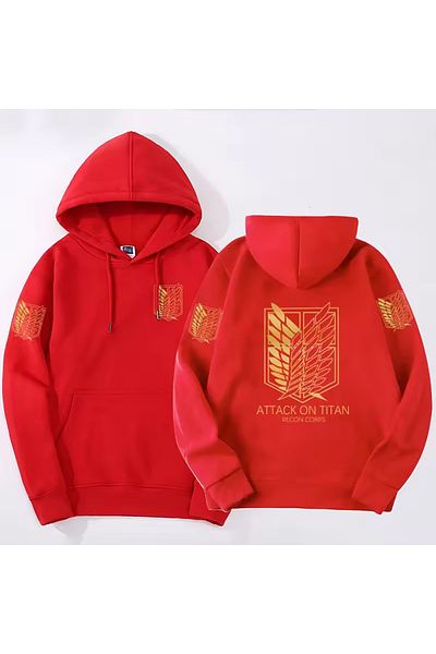 Boi Attack on Titan Printed Hooded Sweatshirt