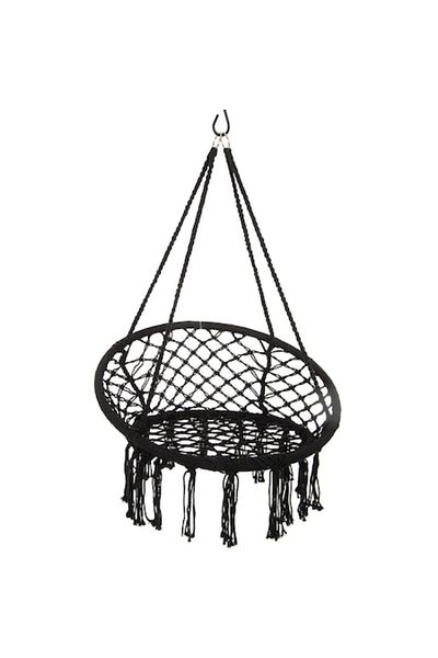 Palmonix Suspended Chair for Garden, Terrace or Balcony, Black with Mounting Kit