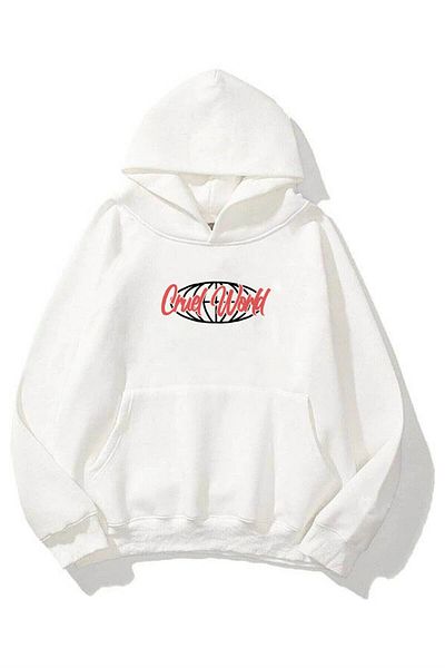 Boi Unisex φούτερ Cruel World Hoodie White
