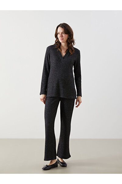 LC Waikiki Özmarka Нова колекция Дамски панталони с еластична талия и лъскав вид