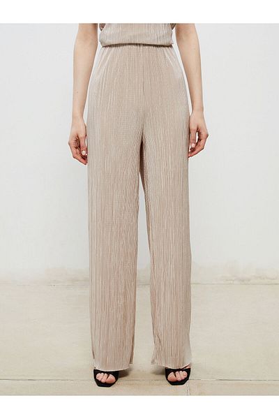 LC Waikiki Elastic Waist Textured Women's Trousers