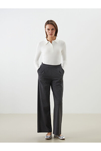 LC Waikiki Pantaloni de damă cu dungi LCW cu talie elastică