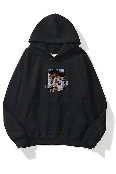 Boi Unisex Φούτερ χωρίς επιβάρυνση Hoodie Black