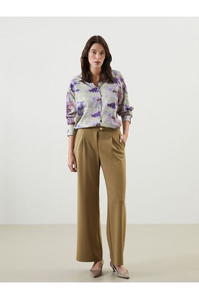 LC Waikiki Loose Fit Crepe Women's Trousers