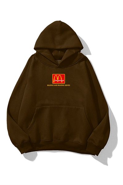 Boi Унисекс Суичър Im Lovin It Mc Суитшърт Кафяв