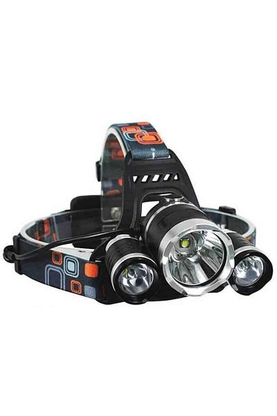 BGRJ Automotive 3 LED headlamp, flash function, 90° adjustment, 6500k, rear warning LED