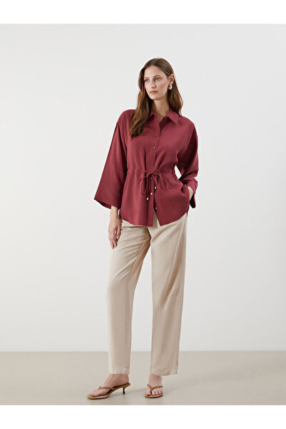 LC Waikiki Özmarka New Season Carrot Cut Linen Blend Women's Trousers