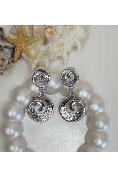 Ivory Pearl Coiled Earrings