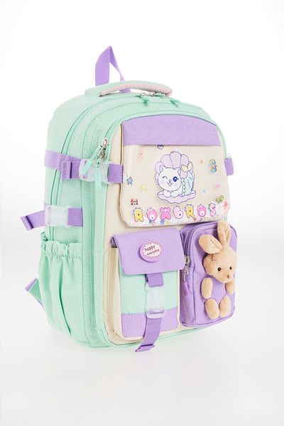 Roxbros Cat Korean Style 3-Piece Girls' School Bag Set - Primary School Bag with Pen Holder and Thermal Nutrition