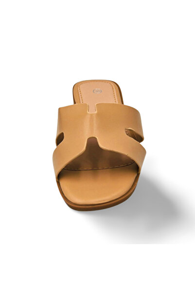 Mulanka Women's faux leather slippers, H shape