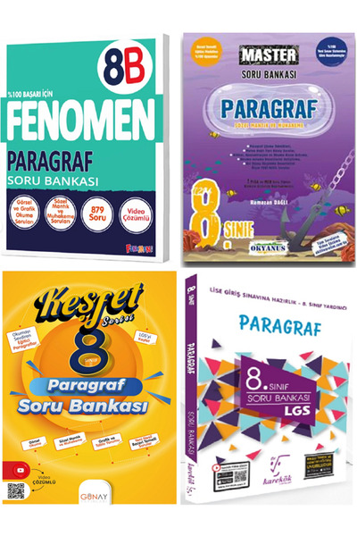 Evrensel İletişim Yayınları 8.Sınıf Fenomen 8B + Okyanus + Günay Keşfet + Kar...