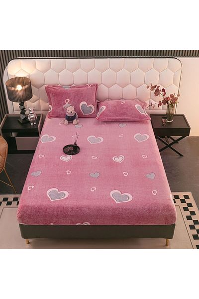 FIONNA.RO Cocolino Elastic Pillowcase and Pillowcases - Pink Hearts