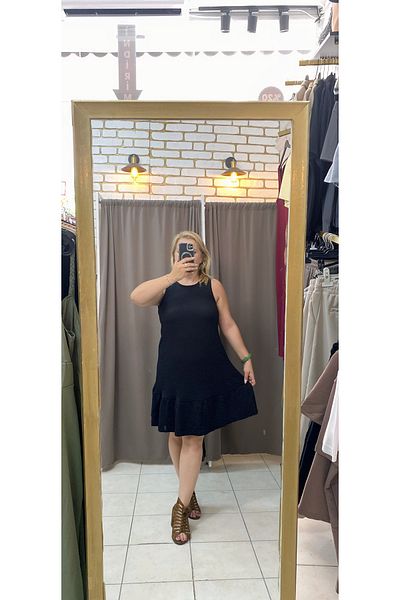TUBA TOPTAŞ Firfirli Seersucker Dress