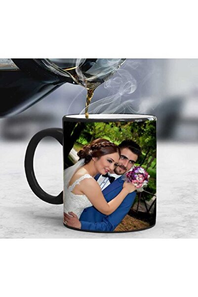 Sevilla Kişiye Özel 3 Adet Fotoğraf Baskılı Sihirli Kupa Bardak Hediye Kutusunda