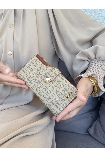 Just Polo محفظة نسائية من KUM TABA متعددة الأقسام مع حجرة للعملات المعدنية والبطاقات